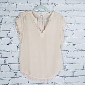 Babaton Peach Short Sleeve Blouse